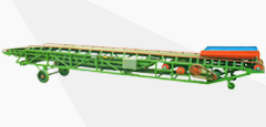 Horizontal stretching conveyor