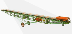 Conveyor for bulk and wrapped grain