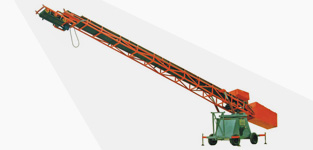 Mobile hydraulic lifting and stretching steering conveyor